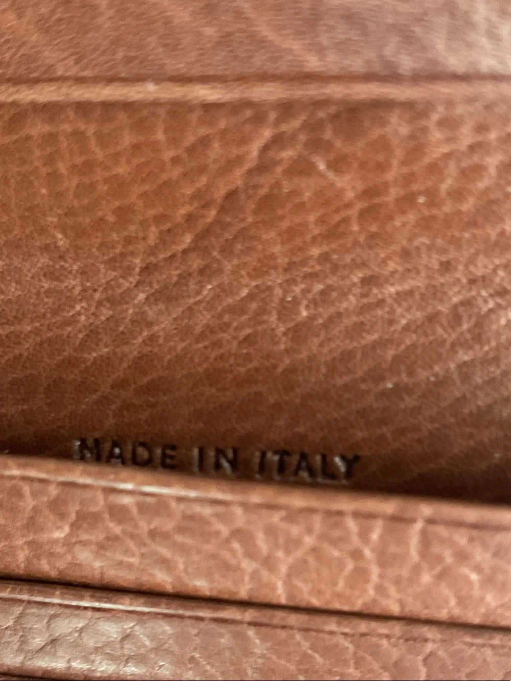 Coach Brown Pebbled Leather Card Wallet